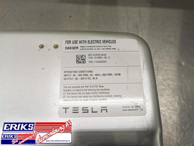 Batterilader (OBC - On Board Charger) til Tesla Model S 2013-2016 (Fase 1)  (1014963-00-C|)