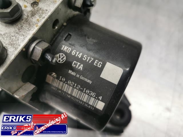ABS sentral til VW Touran 2010-2015 (Type I, Fase 3)  (ATE|1K0 614 517 EG|1K0 907 379 BS|)