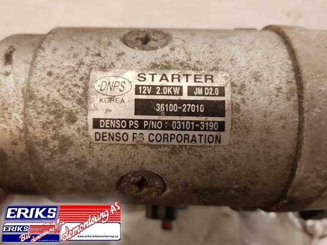 Starter diesel til Kia Sportage 2005-2010 (Type II)  (03101-3190|)