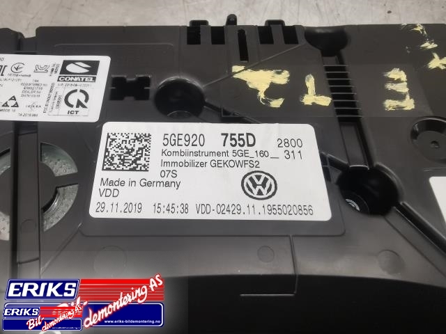 Instrumentpanel til VW e-Golf 2017-2020 (Fase 2)  (VDO|5GE 920 755D|)