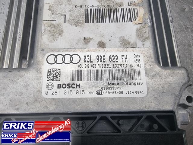 Styreenhet motor til Audi A6 2008-2011 (Type III, Fase 2) (C6) (C6) (BOSCH|03L 906 022 FH|0 281 015 015|)