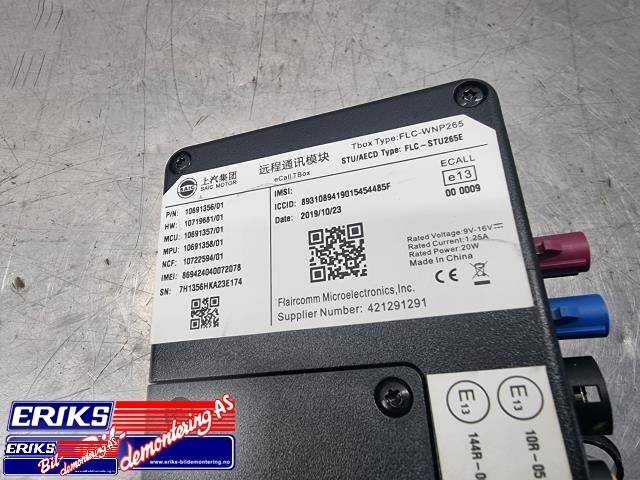 Styreenhet diverse til MG ZS EV 2019-2021 (Type I, Fase 1)  (10691356|)