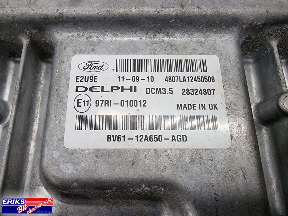 Styreenhet motor til Ford Focus 2011-2014 (Type III, Fase 1)  (DELPHI|BV61 12A650 AGD|)