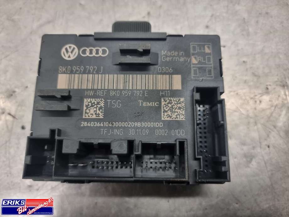 Styreenhet dør høyre foran til Audi A4, 2007-2014 (Type IV) (B8) (B8) (TEMIC|8K0 959 792 J)