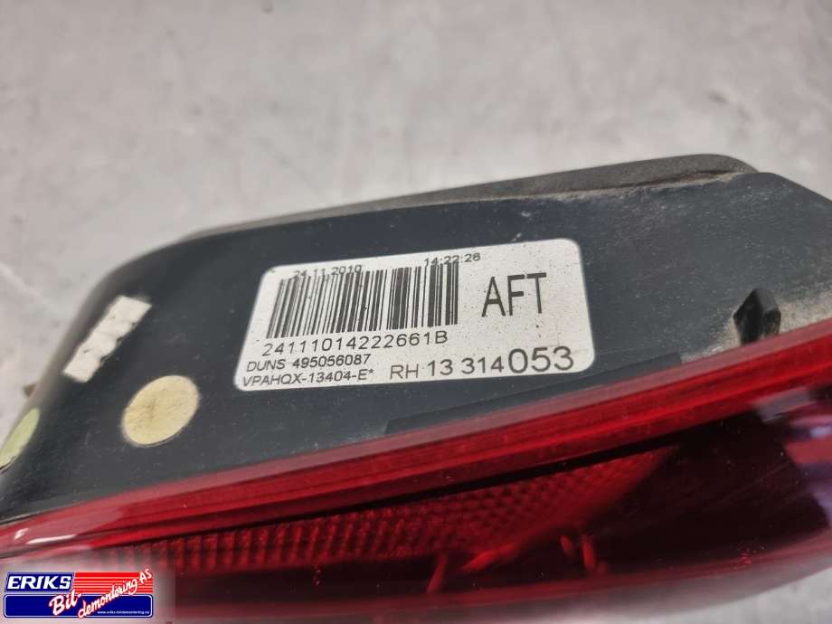Baklykt høyre indre til Opel Astra J 2010-2015  