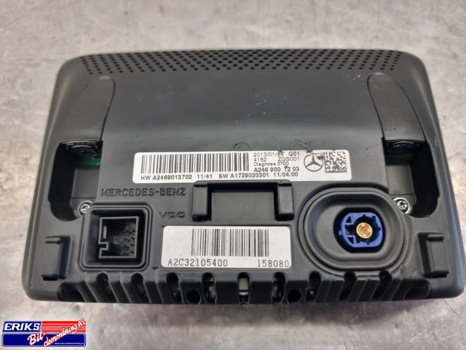 Bilstereo navigasjon skjerm til Mercedes B-Klasse 2011-2018 (W246) (W246) (VDO|A2469013702|)