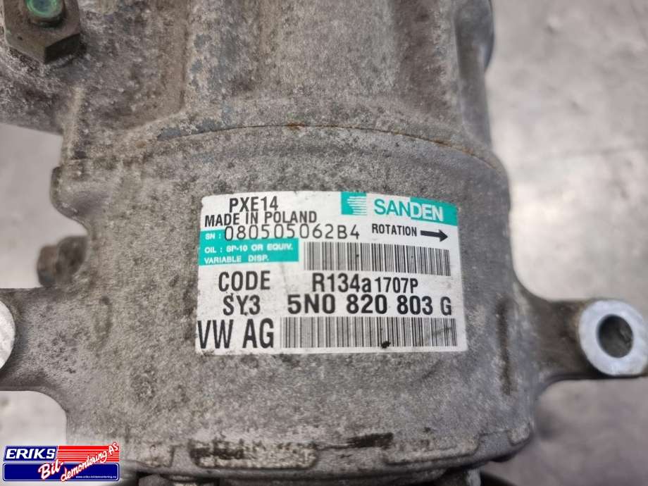 Aircondition kompressor til Škoda Fabia 2010-2014 (Type II, Fase 2)  (SANDEN|5N0 820 803 G|)