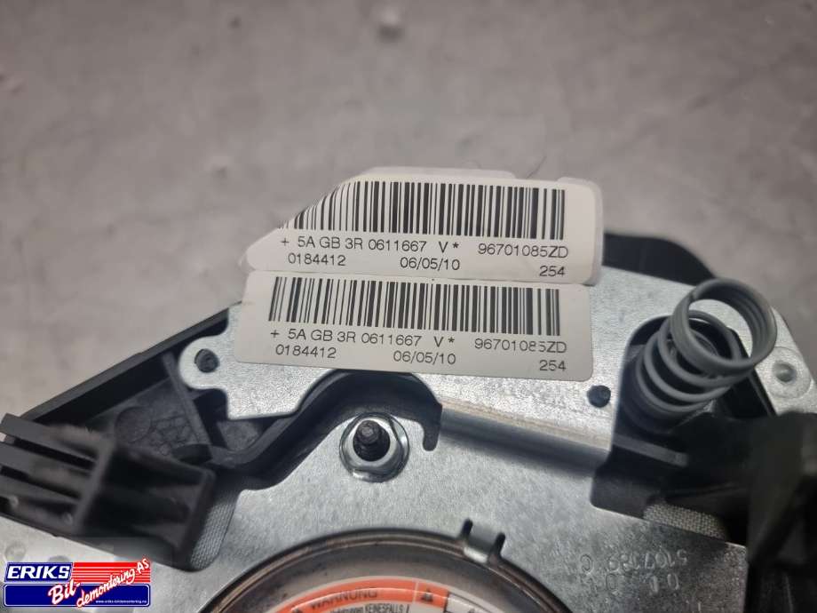 Airbag rattpute til Peugeot 207 2006-2012  (96701085ZD|)