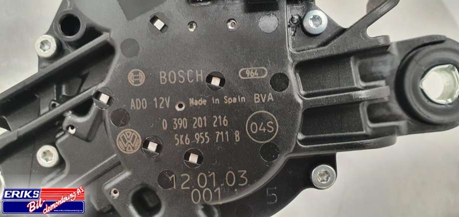 Viskermotor bakrute til VW Touran 2010-2015 (Type I, Fase 3)  (5K6 955 711 B|0390201216|)