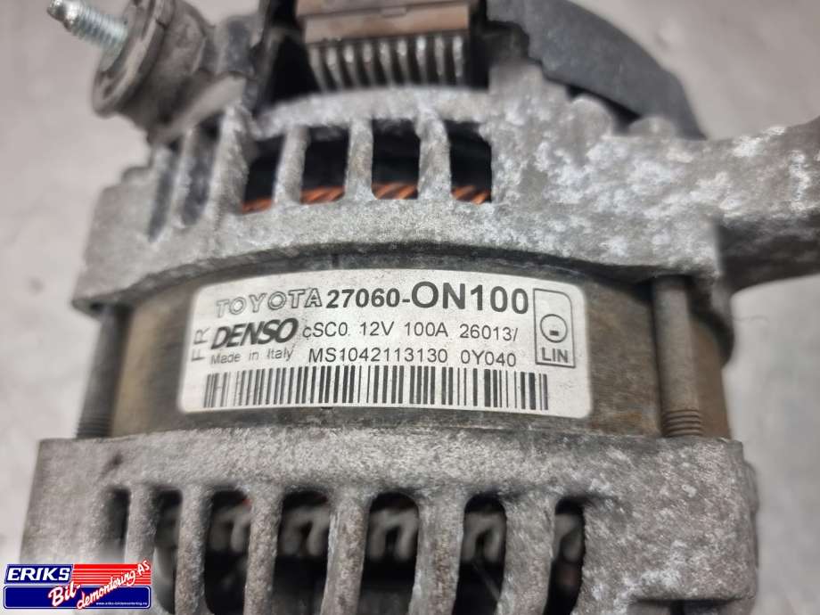 Dynamo diesel til Toyota Auris 2013-2015 (Type II, Fase 1)  (DENSO|27060-ON100|270600N100|)