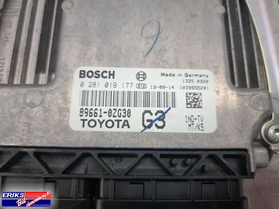 Styreenhet motor til Toyota Auris 2013-2015 (Type II, Fase 1)  (BOSCH|89661-0ZG30|0 281 019 177|)