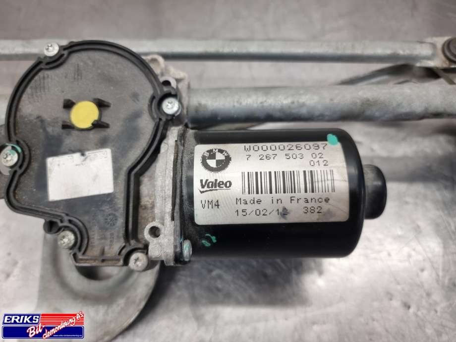 Viskermotor frontrute komplett m/overføring til BMW 3-Serie 2012-2018 (F30/F31/F34) (F30/F31/F34) (VALEO|7 267 503 02|)