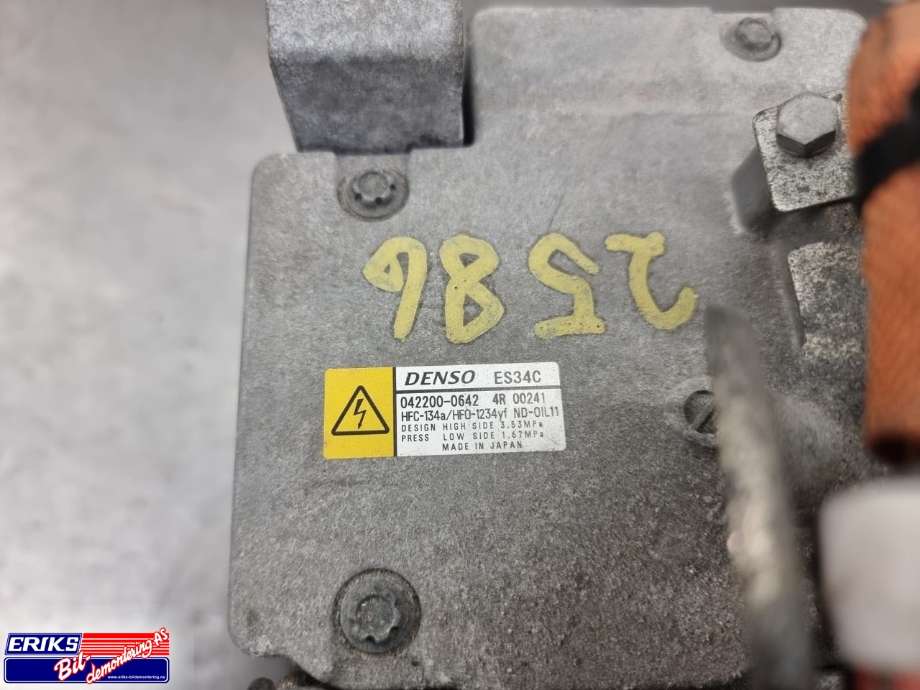 Aircondition kompressor elbil til Toyota RAV4 2013-2015 (Type IV, Fase 1)  (DENSO|042200-0642|)