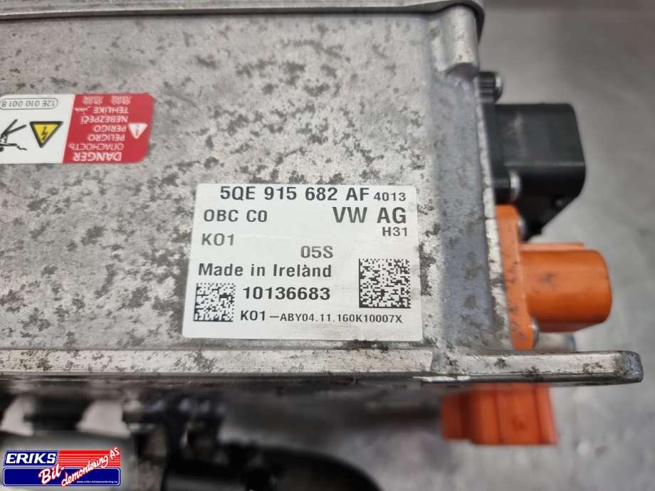 Batterilader (OBC - On Board Charger) til Audi A3 2012-2016 (Type III, Fase 1)  (5QE 915 682 AF|)