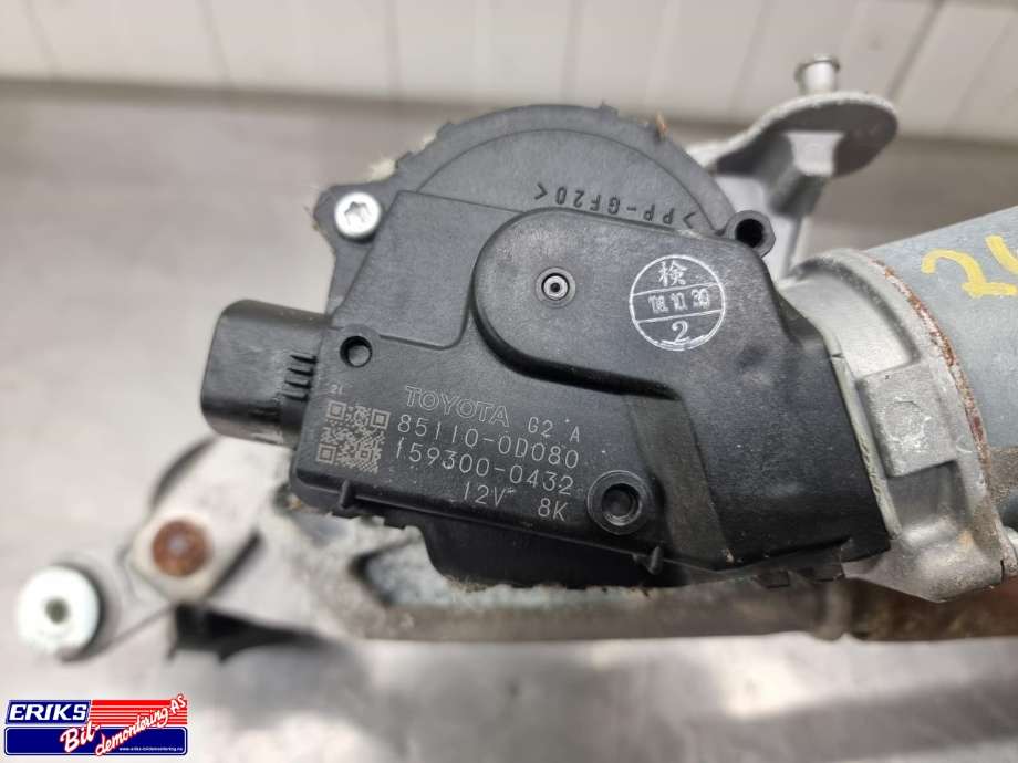 Viskermotor frontrute komplett m/overføring til Toyota Yaris 2009-2011 (Type II, Fase 2) (85110-0D080|)