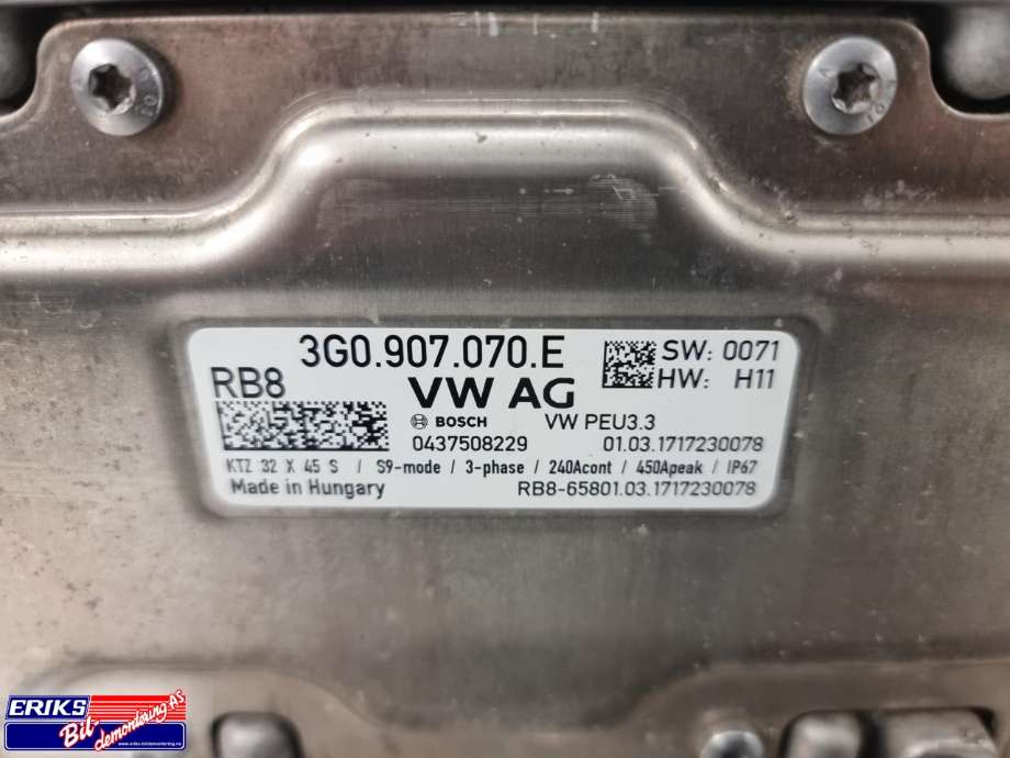 Inverter hybrid til VW Passat 2015-2019 (Fase 1) (B8) (B8) (BOSCH|3G0 907 070 E|)