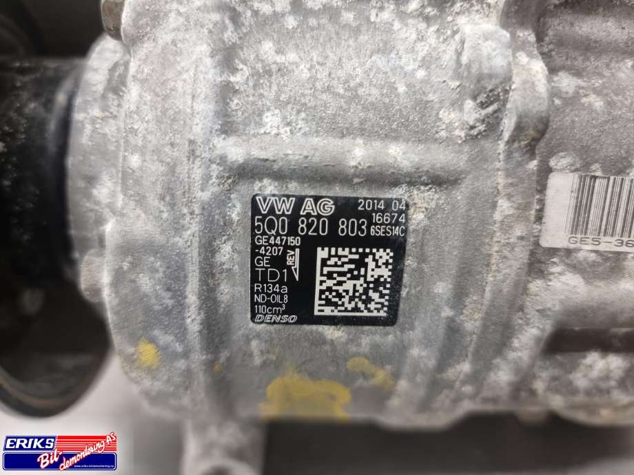 Aircondition kompressor til VW Golf VII 2012-2017 (Fase 1)  (DENSO|5Q0 820 803 F|GE 447150-4207|)