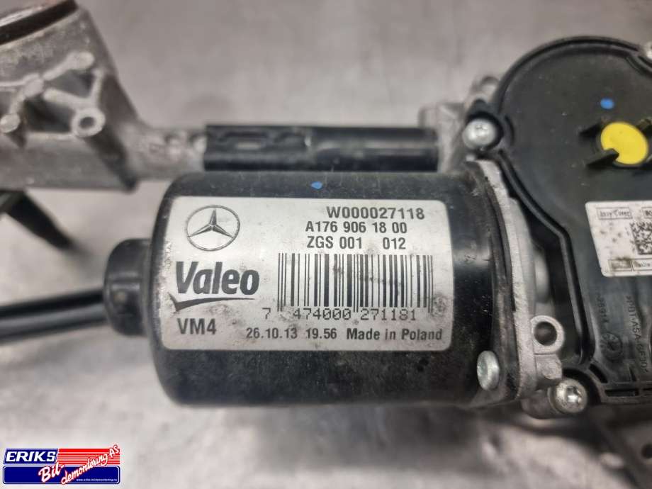 Viskermotor frontrute komplett m/overføring til Mercedes A-Klasse 2012-2018 (W176) (W176) (VALEO|A176 906 18 00|)