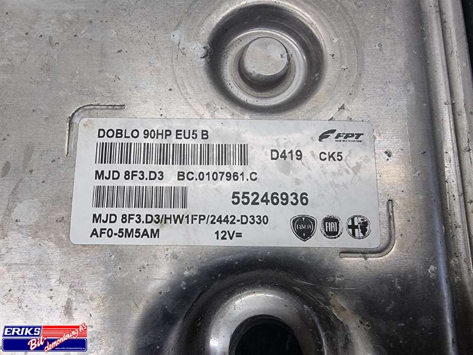 Styreenhet motor til Fiat Doblo 2010-->> (Type II)  (55246936|)
