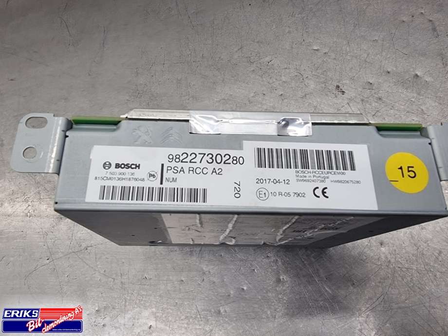 Bilstereo navigasjon spiller til Peugeot 208 2012-2019 (Type I)  (BOSCH|9822730280|)