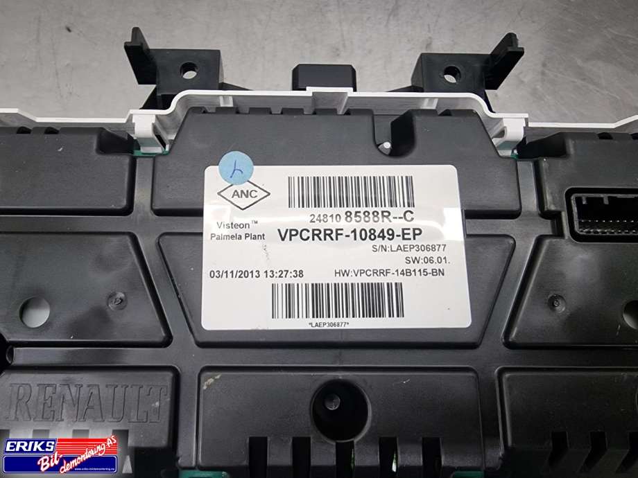 Instrumentpanel til Renault Clio 2012-2016 (Type IV, Fase 1)  (24810 8588R|)