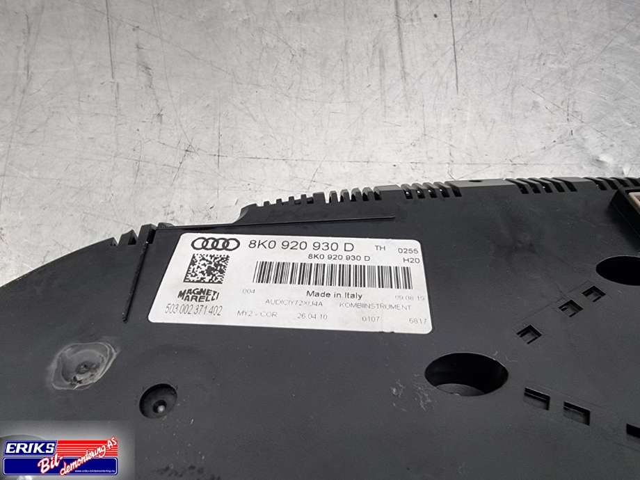 Instrumentpanel til Audi A4 2007-2014 (Type IV) (B8) (B8) (MAGENTI MARELLI|8K0 920 930 D|)