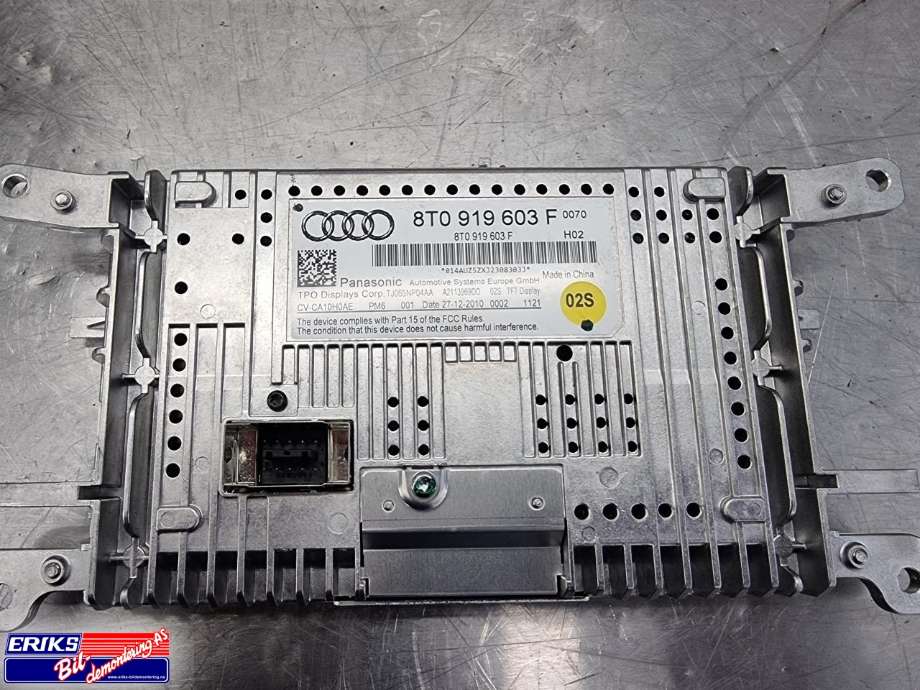 Bilstereo navigasjon skjerm til Audi A5 2007-2016 (Type I)  (PANASONIC|8T0 919 603 F|)