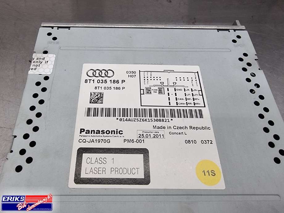 Bilstereo navigasjon spiller til Audi A5 2007-2016 (Type I)  (PANASONIC|8T0 035 186 P|)