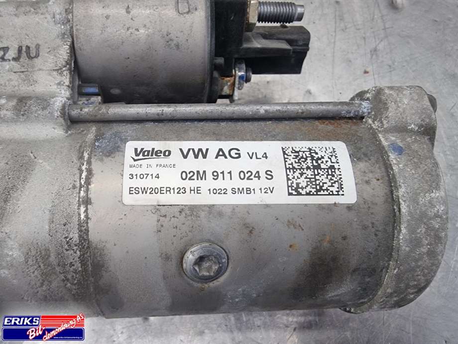 Starter diesel til Škoda Octavia 2013-2016 (Type III, Fase 1)  (VALEO|02M 911 024 S|)