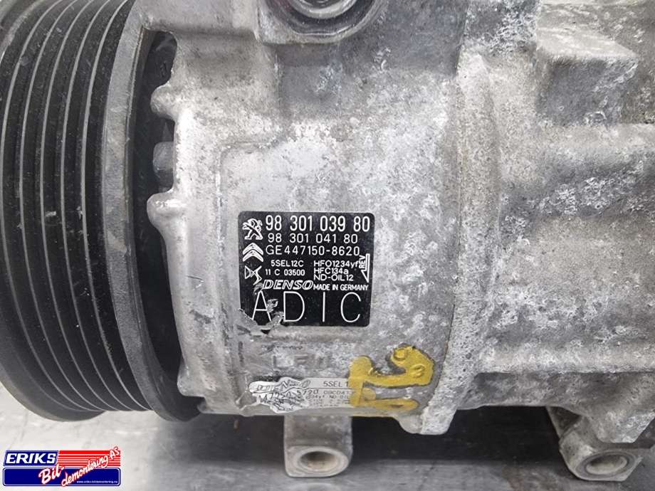 Aircondition kompressor til Citroën C5, Aircross 2019-->>  (DENSO|98 301 039 80|98 301 041 80|98 299 345 80)