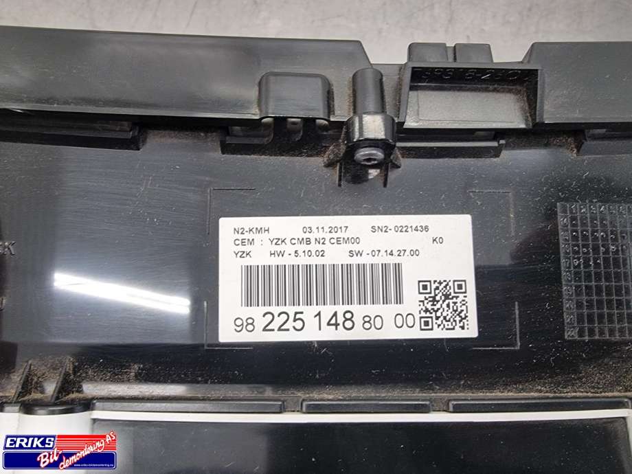 Instrumentpanel til Peugeot Expert 2016-->> (Type III) (9822514880|)
