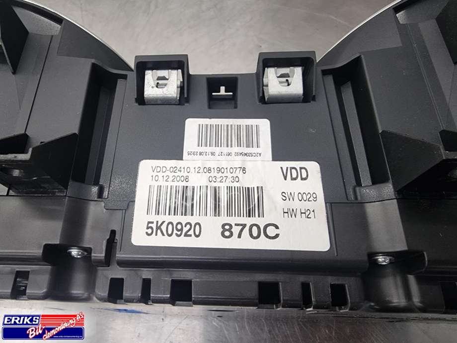 Instrumentpanel til VW Golf VI 2008-2012  (5K0920870C|)