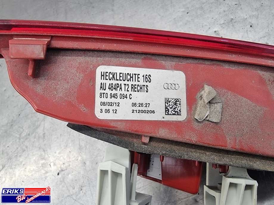 Baklykt høyre indre til Audi A5 2007-2016 (Type I)  (8T0 945 094C|)