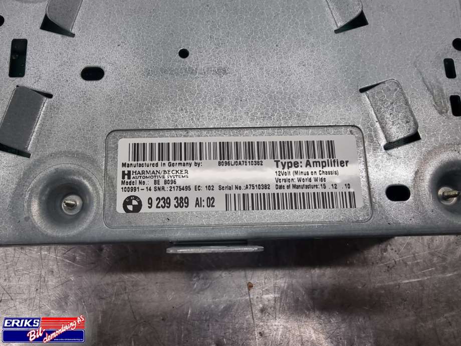 Bilstereo forsterker til BMW 5-Serie 2010-2017 (F10/F11) (F10/F11) (HARMAN|9239389|65 12 9 313 041|)