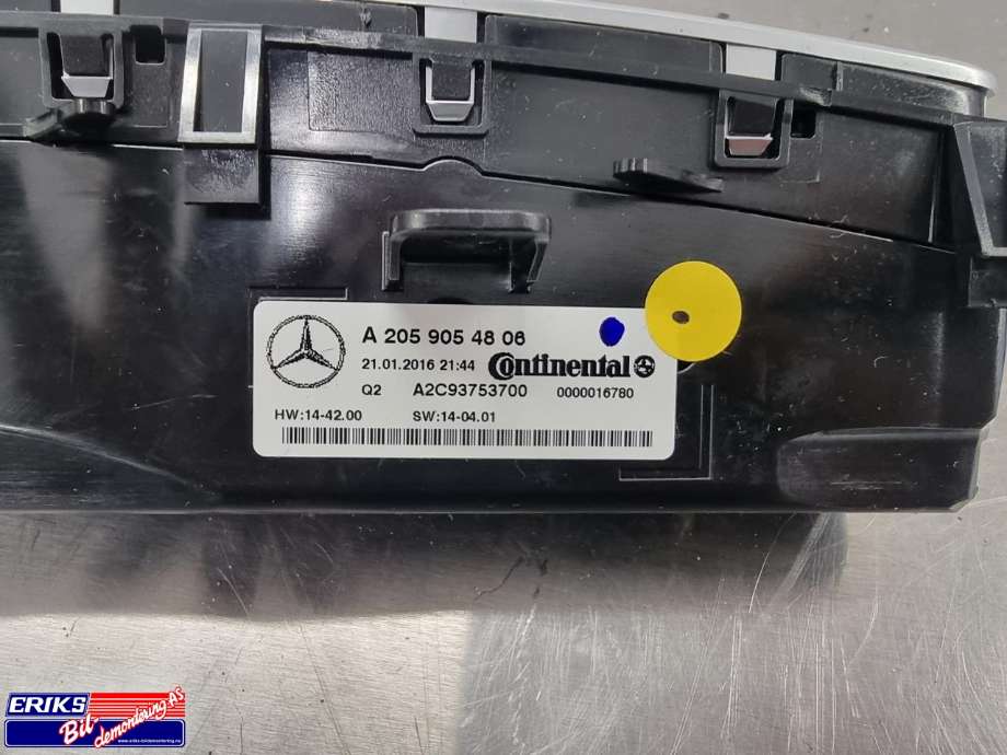 Varmeapparat betjening til Mercedes C-Klasse 2014-2018 (Fase 1) (W205) (W205) (A2059054806|)