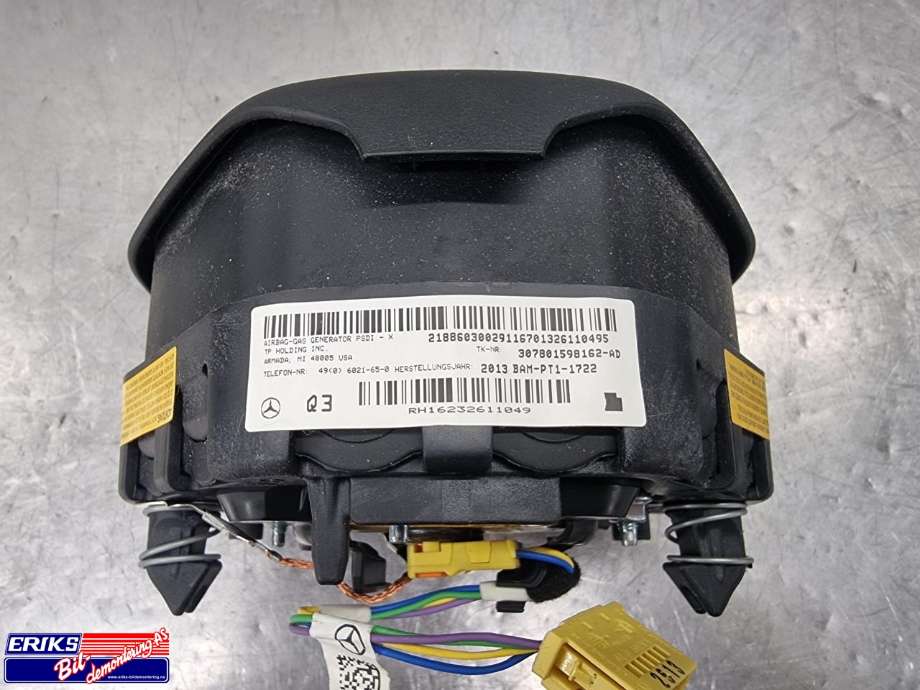 Airbag rattpute til Mercedes E-Klasse 2013-2016 (Fase 2) (W212) (W212) (307801598162|)