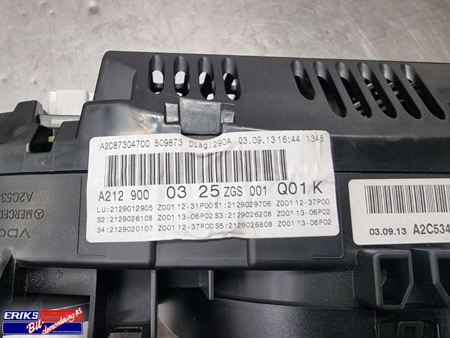 Instrumentpanel til Mercedes E-Klasse 2013-2016 (Fase 2) (W212) (W212)