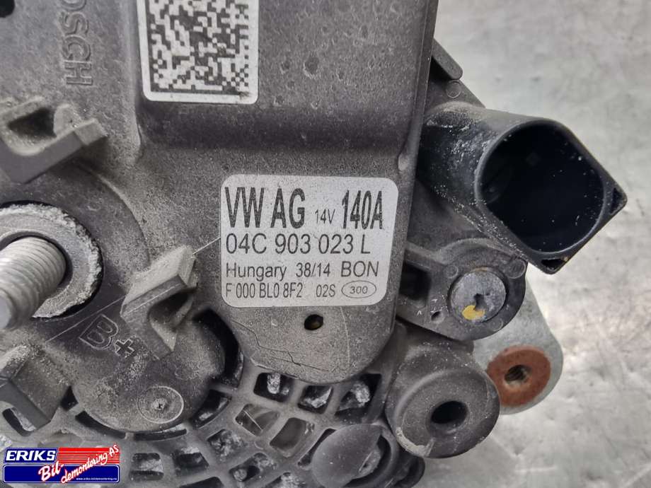 Dynamo til Audi A3 2012-2016 (Type III, Fase 1)  (BOSCH|04C903023L|04E 903 015 P|04C 903 023 L)