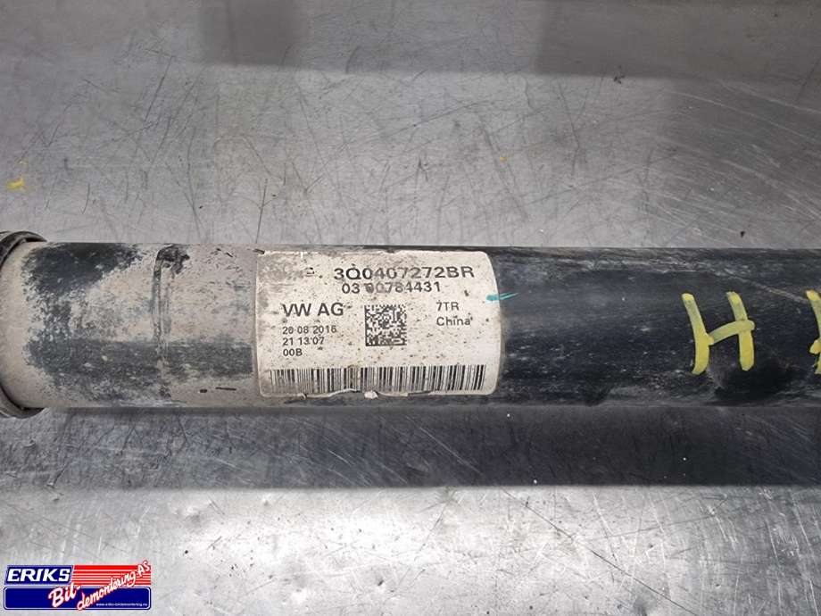 Drivaksel høyre foran, diesel/automat til VW Touran 2015-2021 (Type II)  (3W0407272BR|)
