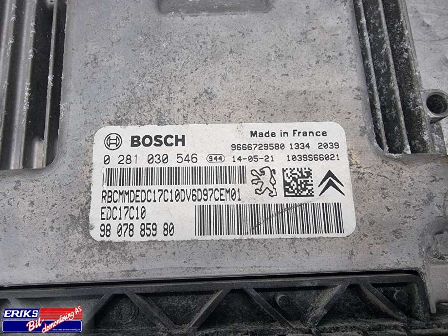 Styreenhet motor til Peugeot 2008 2013-2019 (Type I)  (BOSCH|0 281 030 546|)