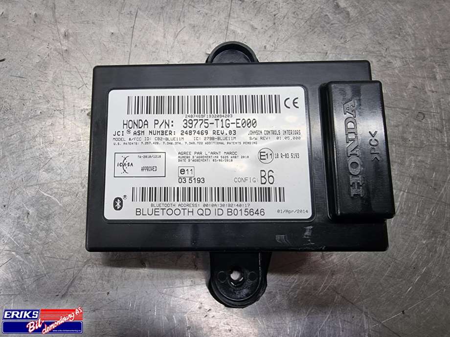 Styreenhet bluetooth til Honda CR-V, 2012-2018 (Type IV)  (39775-T1G-E000)