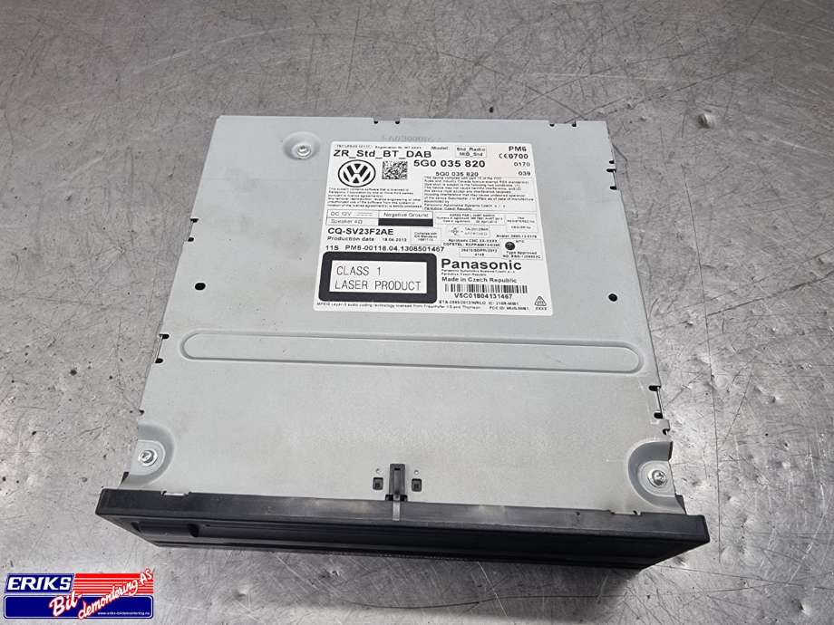 Bilstereo navigasjon spiller til VW Golf VII, 2012-2017 (Fase 1)  (PANASONIC|5G0035820)