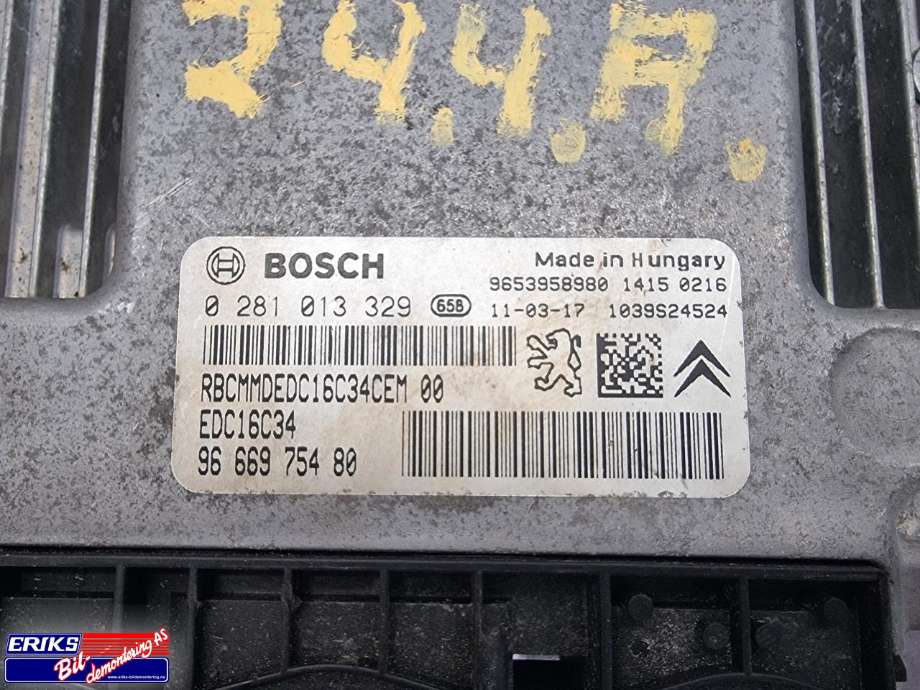 Styreenhet motor til Citroën Berlingo 2008-2015 (Type II, Fase 1) (BOSCH|9666975480|)