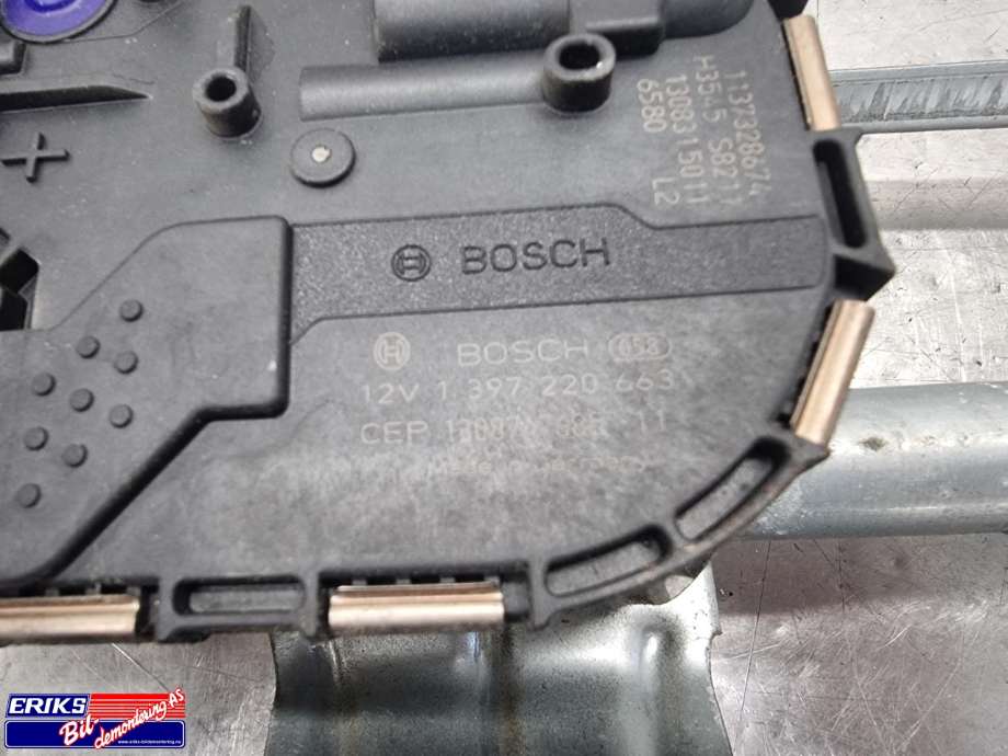 Viskermotor frontrute komplett m/overføring til Audi A3 2012-2016 (Type III, Fase 1)  (BOSCH|8V1 955 023 D|)
