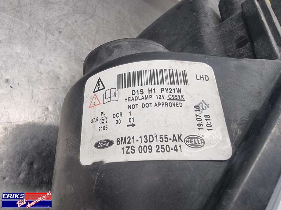 Frontlykt venstre xenon til Ford S-Max 2010-2015 (Type I, Fase 2)  (HELLA|6M21-13D155-AK|1ZS009250-41|)