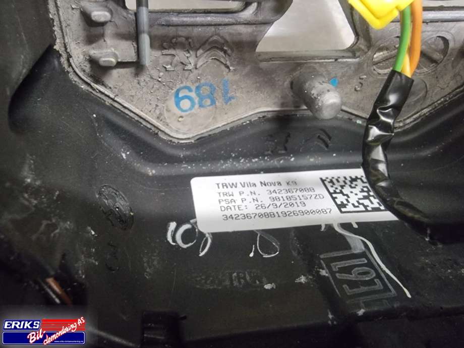 Ratt til Peugeot Partner 2019-->> (Type III)  (98185157ZD|)