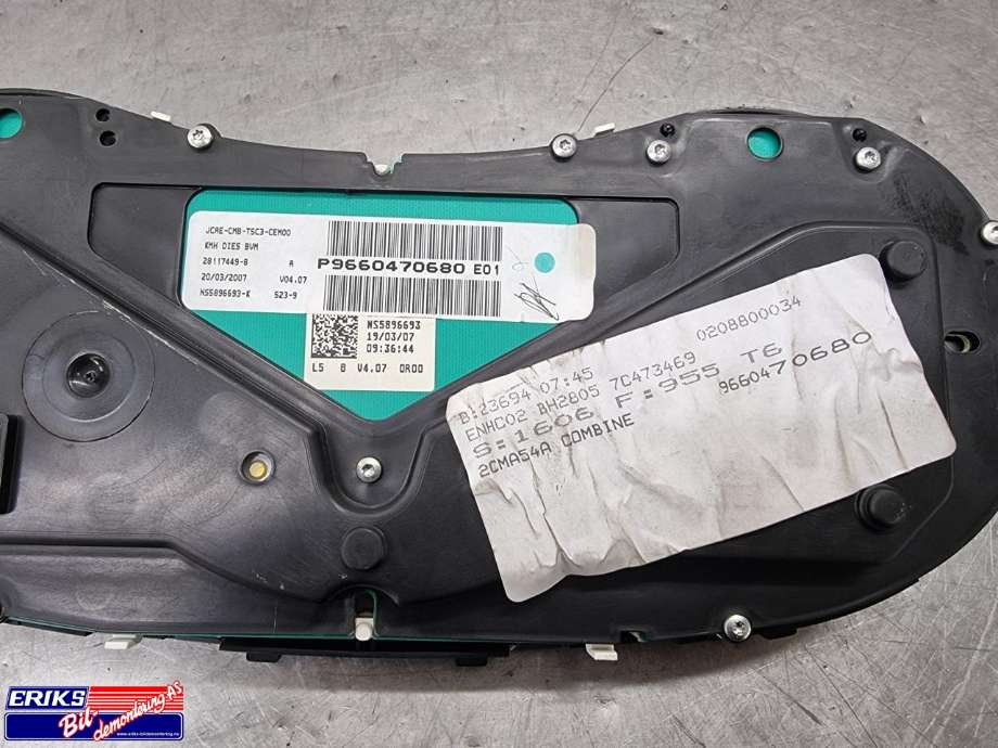 Instrumentpanel til Peugeot 307 2005-2008 (Fase 2)  (9660470680|)