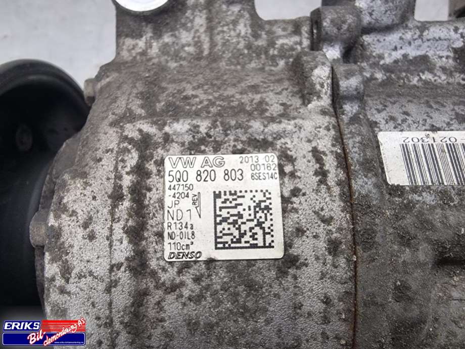 Aircondition kompressor til VW Touran 2010-2015 (Type I, Fase 3) (DENSO|5Q0820803|)