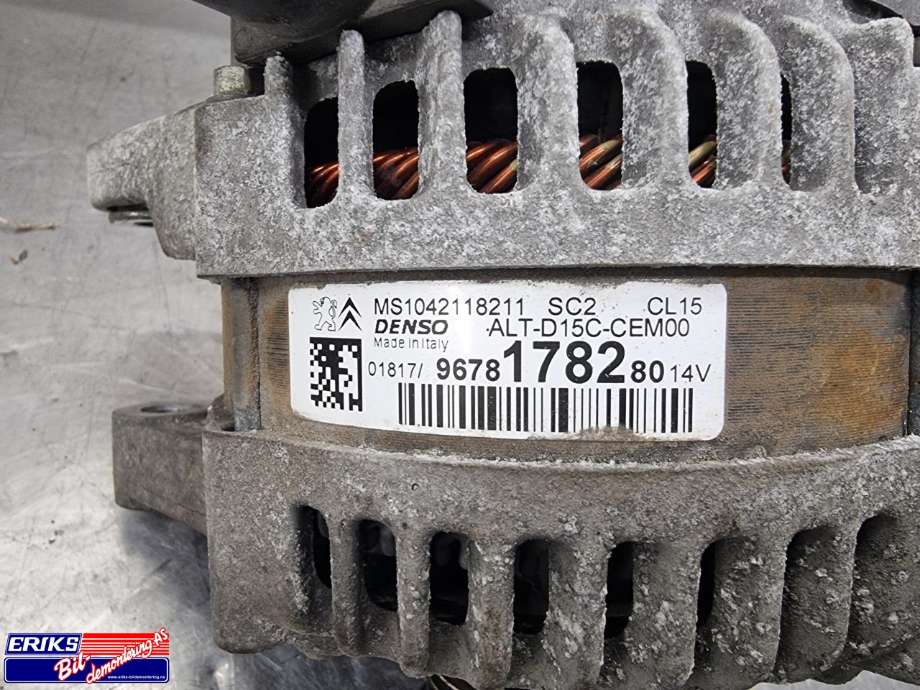 Dynamo til Citroën C4, Picasso 2013-2018 (Type II)  (DENSO|9678178280|96 781 782 80|)