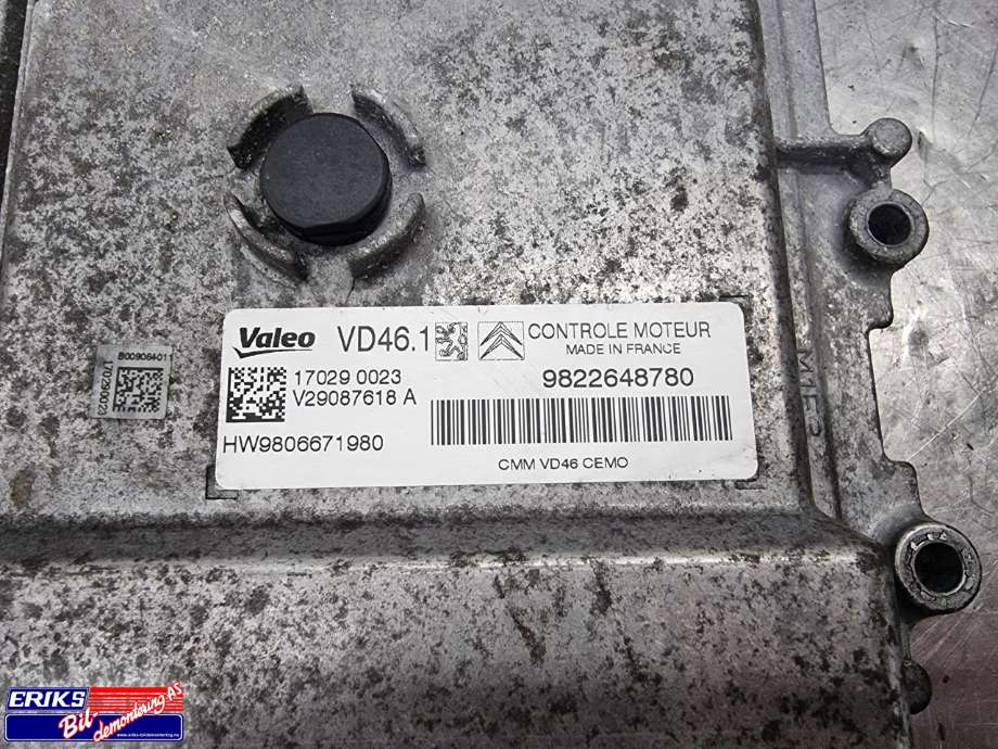 Styreenhet motor til Citroën C4, Picasso 2013-2018 (Type II)  (VALEO|9822648780|)